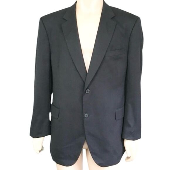 Jos A. Bank Men's Dark Gray Wool Cashmere Blend Tailored Fit Blazer Jacket46S